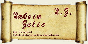 Maksim Zelić vizit kartica